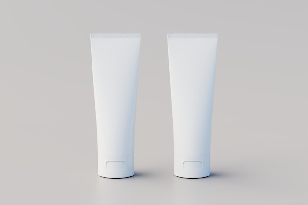 Tubo per crema cosmetica che confeziona più tubi Mockup 3D'illustrazione