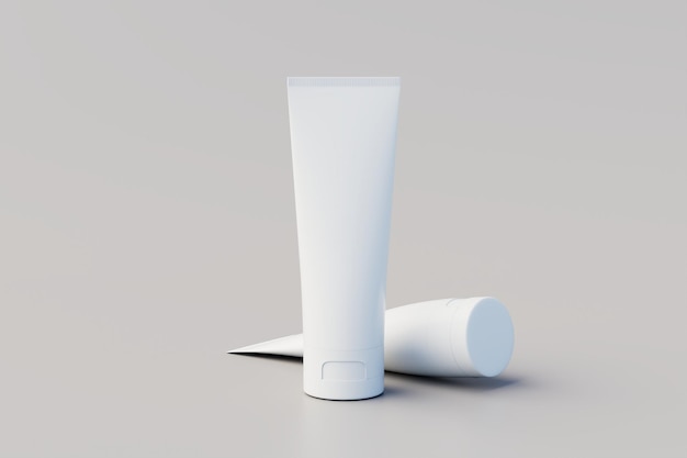 Tubo per crema cosmetica che confeziona più tubi Mockup 3D'illustrazione