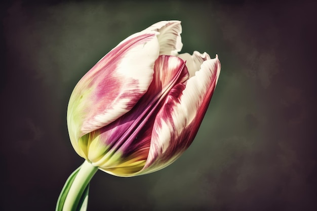 Tulipano in stile acquerello generato dall'intelligenza artificiale