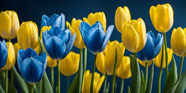 Tulipi di diversi colori fiori primaverili