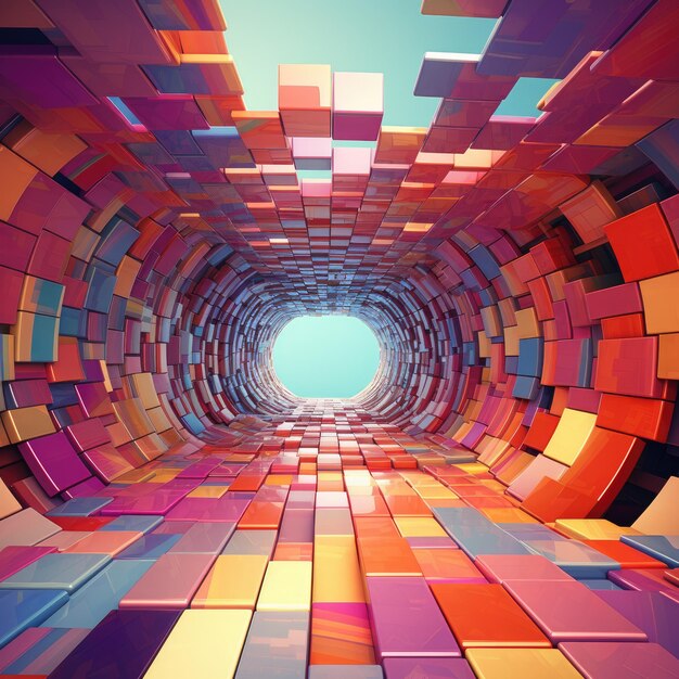 Tunnel astratti nello spazio 3D