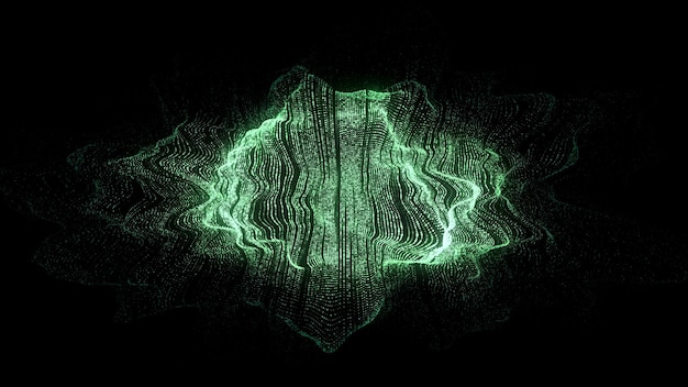 Tunnel cibernetico costituito da punti luminosi in movimento Sfondio spaziale infinito futuristico Concetto di trasferimento di dati nel cyberspace Illustrazione Hitech Illustrazione vettoriale
