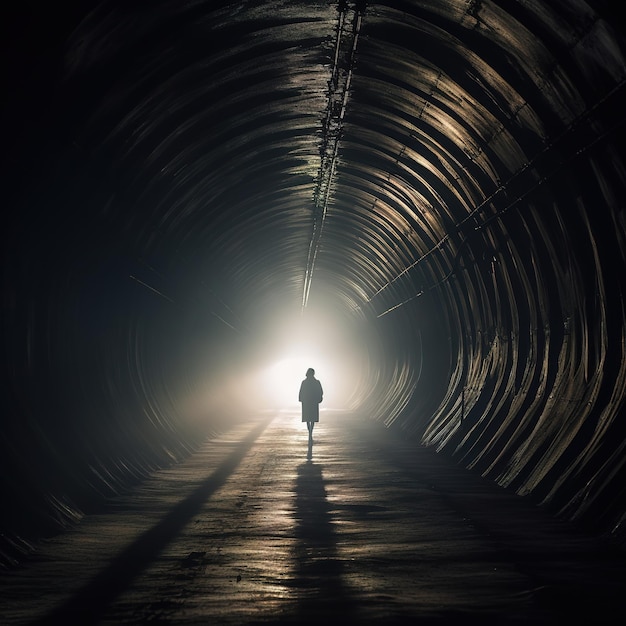 tunnel di luce oscura