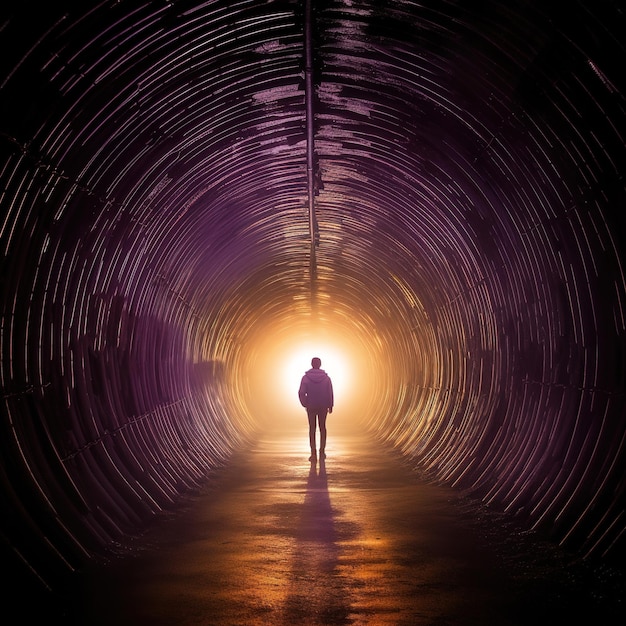 tunnel di luce oscura