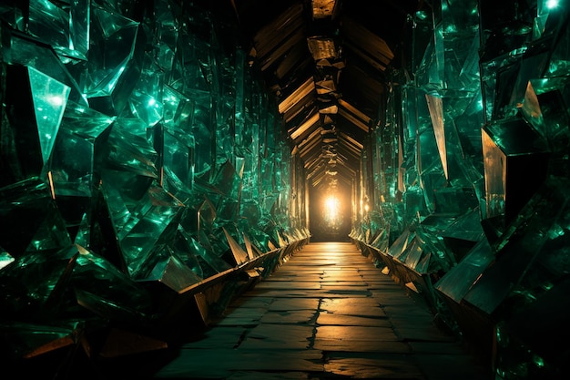 tunnel immagine di sfondo percorso smeraldi