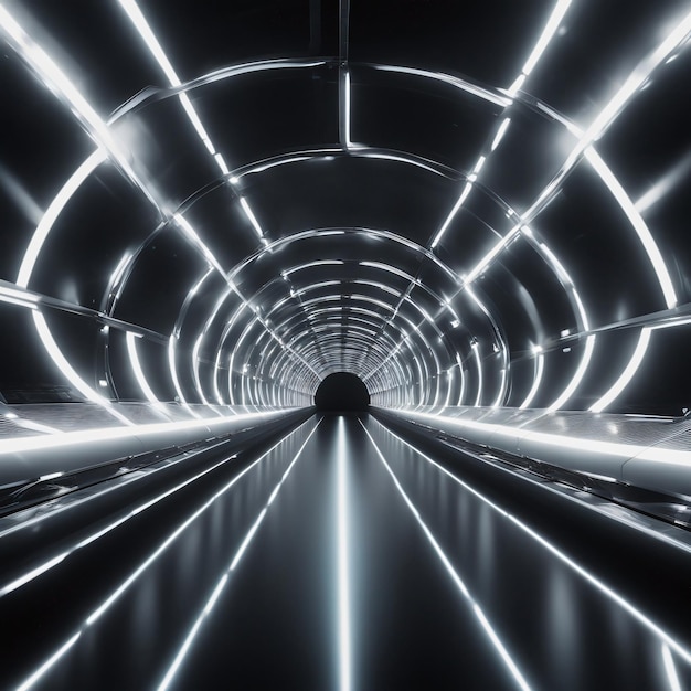 Tunnel of glowing arcs sfondo astratto