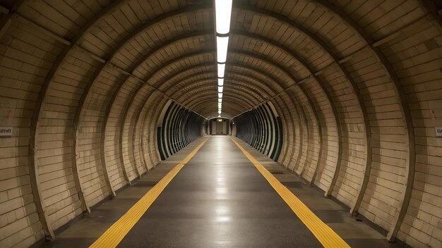 Tunnel sotterraneo attraverso la stazione ferroviaria