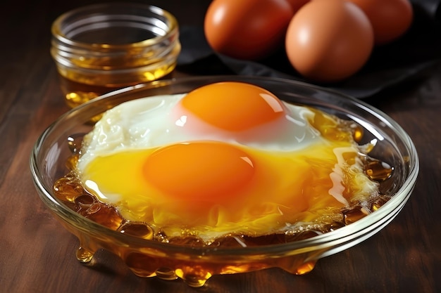 tuorlo d'uovo che serve sul tavolo della cucina fotografia professionale di alimenti pubblicitari