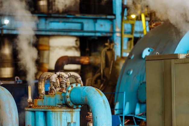 Turbina a vapore in centrale elettrica