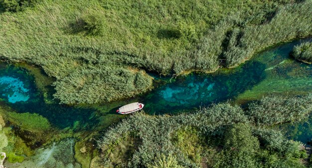 Turchia Akyaka Azmak River Travel concept foto paesaggio vista dall'alto con drone