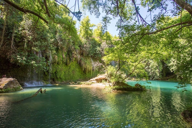 Turchia Antalya Kursunlu cascata vista. Foto di concetto di viaggio.