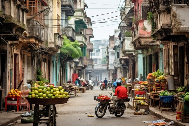 Turisti che esplorano un mercato locale