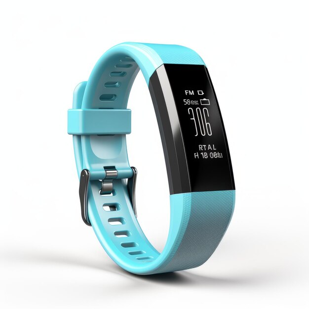 Turquoise Fitbit Realistic High Quality Fitness Tracker Isolato