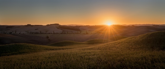 Tuscany Panorama Italy Sunset