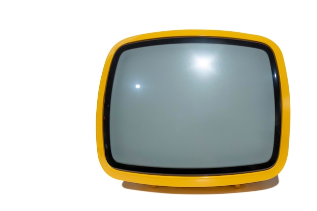 TV retrò su sfondo neutro