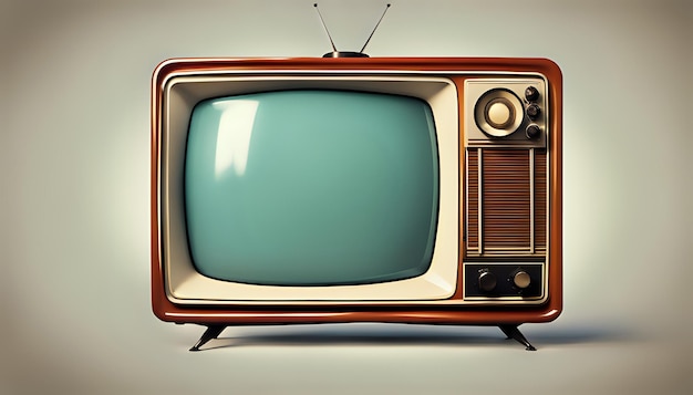 TV vintage classica in stile retro vecchia televisione sfondo astratto