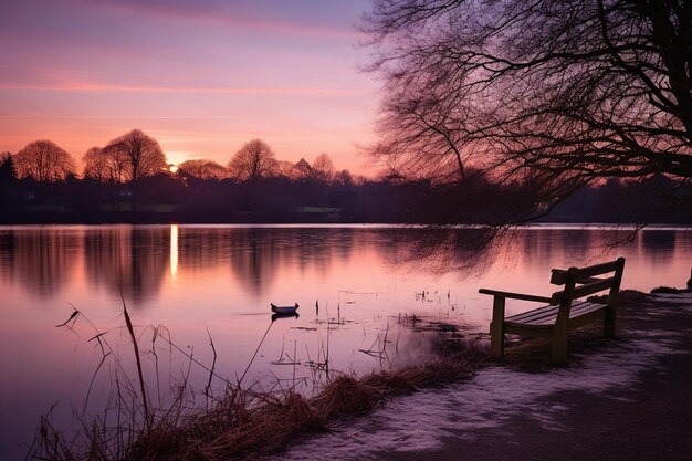 Twilight Tranquility su Still Waters Lake foto al tramonto