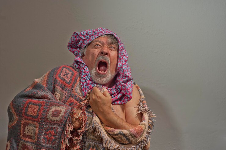 Photo twisted facial expression