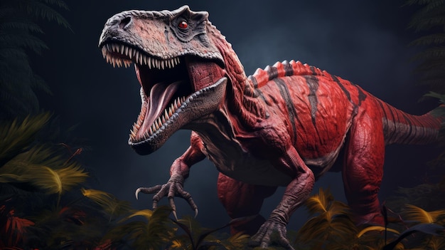 Tyrannosaurus rex dinosauro AI generativo