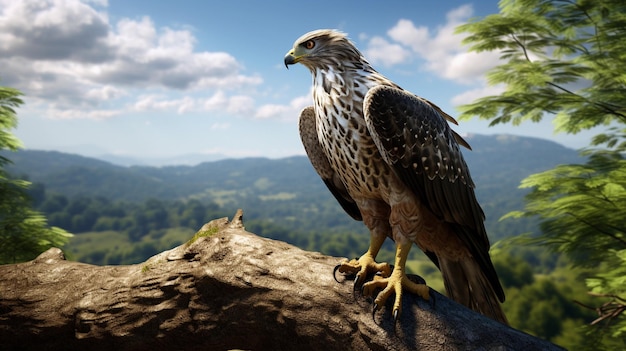Uccello di Javan Hawk Eagle