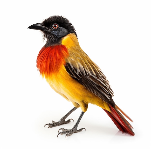 Uccello nazionale di Timor Est con sfondo bianco