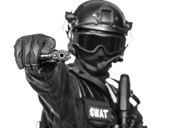 Ufficiale di polizia di spec ops SWAT