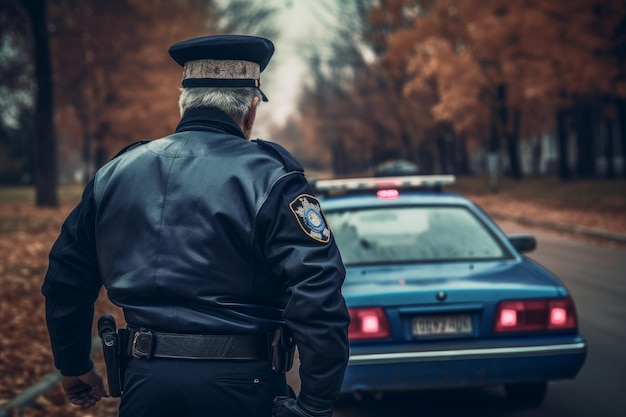 Ufficiale di polizia vecchio volante della polizia Genera Ai