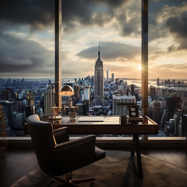 Ufficio con vista sull'Empire State Building