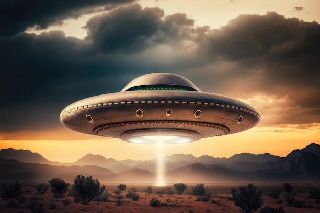 UFO oggetto volante non identificato AI generato