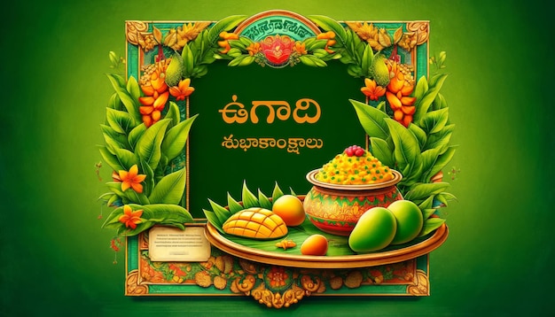 Ugadi Festive Flair Celebrazione telugu con splendore stagionale