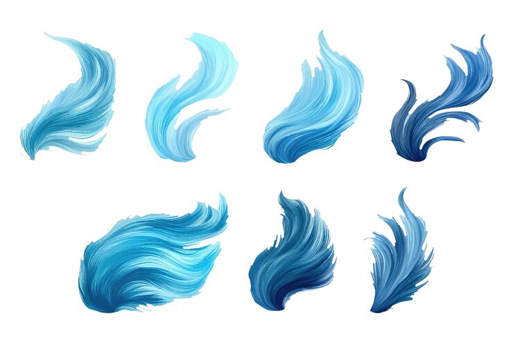 Photo ui set vector illustration of air flow wind isolate on white background