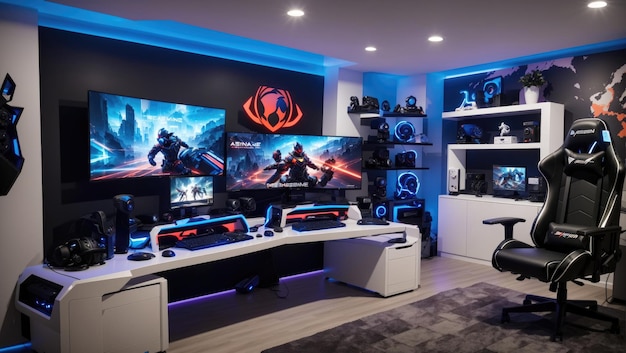 Ultimate Gamer's Haven Crea una sala da gioco professionale per il gioco intenso e la competizione