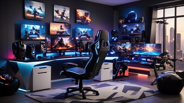 Ultimate Gamer's Haven Crea una sala da gioco professionale per il gioco intenso e la competizione