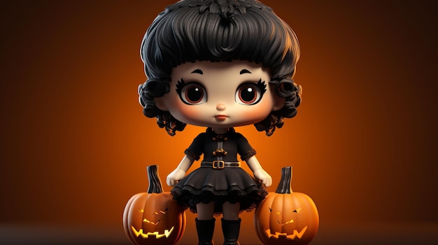 Ultrarealistic4K super cute full body Halloween Chibi generativa ai