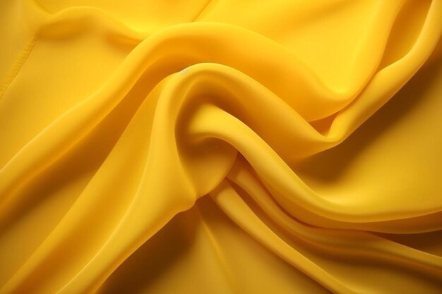 umore di chiffon di seta giallo brillante