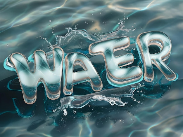 un'acqua è scritta nell'acqua con la parola acqua su di essa