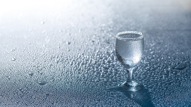 Un'acqua fresca e limpida in un bicchiere