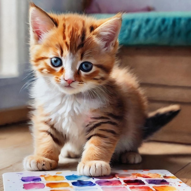 Un adorabile compagno felino, un simpatico gatto domestico che guarda la macchina fotografica