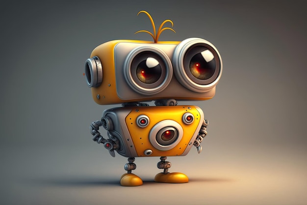 Un adorabile robot da un cartone animato