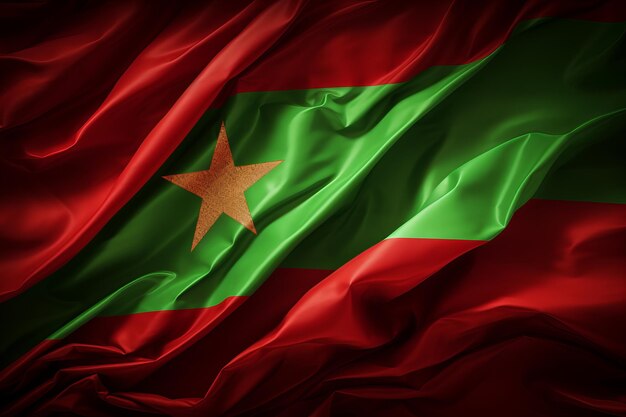Un'affascinante istantanea della vibrante bandiera del Burkina Faso AR 32 00249 02