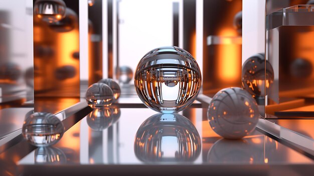 Un affascinante rendering astratto 3D che mostra la brillantezza creativa