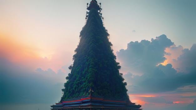 Un albero con il cielo sullo sfondo