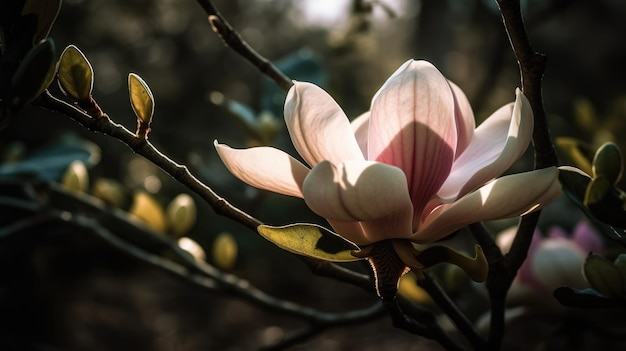 Un albero di magnolia con sopra la parola magnolia