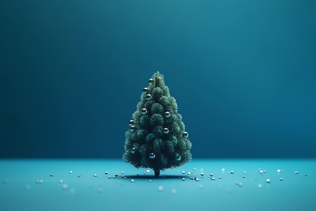 Un albero di Natale con delle bollicine in cima