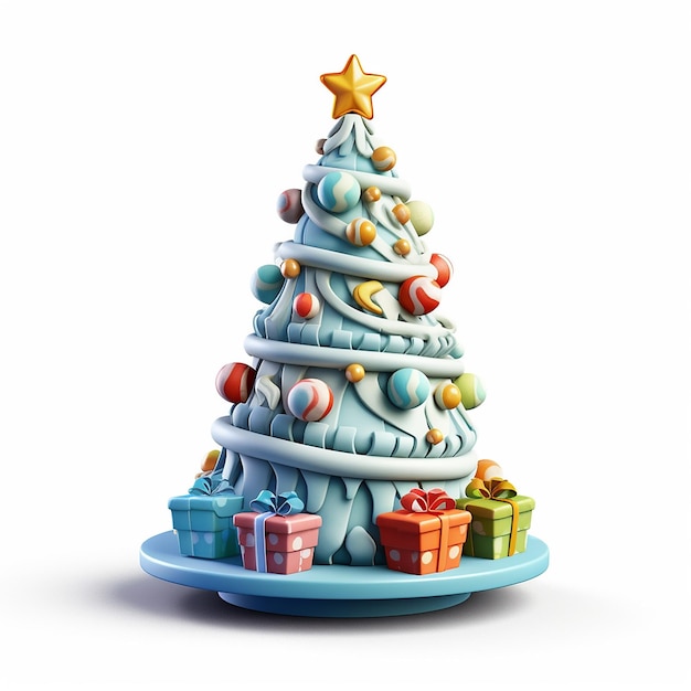 Un albero di Natale con sopra un mucchio di regali