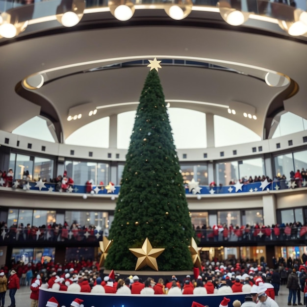 Un albero di Natale isolato su sfondo bianco