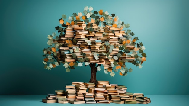 Un albero fatto di libri