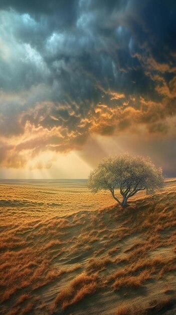 Un albero nel deserto di persona