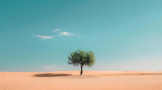 un albero nel deserto è nel deserto