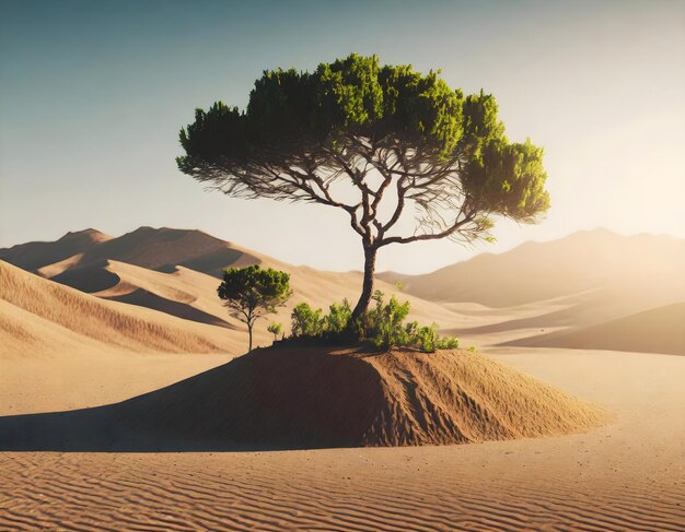 un albero nel deserto